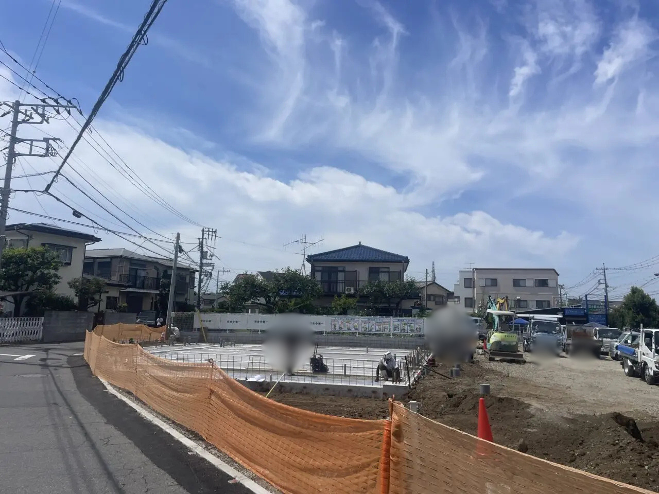茅ヶ崎市甘沼向原で進む日用雑貨販売店舗の開発工事現場