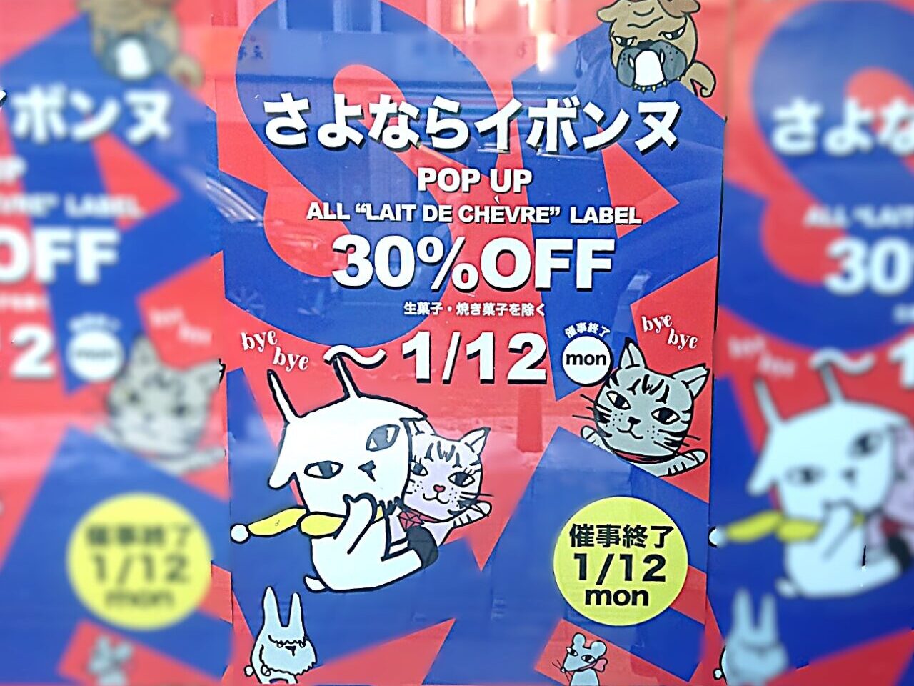 レドシェーブル催事出店終了セールのチラシ