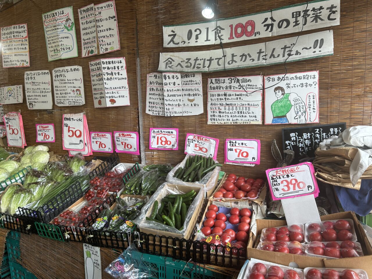 八百小で販売されている野菜