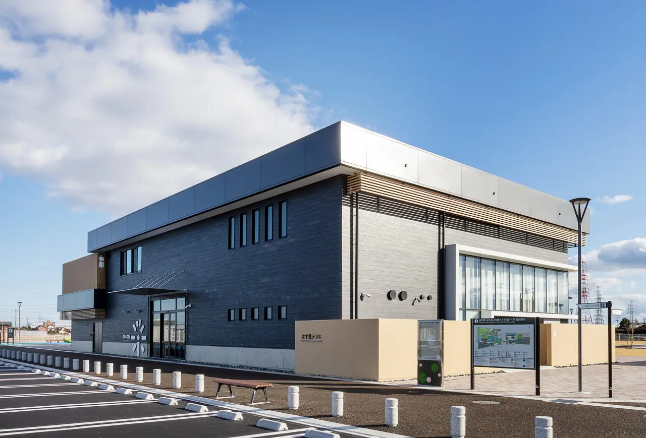 道の駅ふれあいの里HASUパーク外観 建物全景