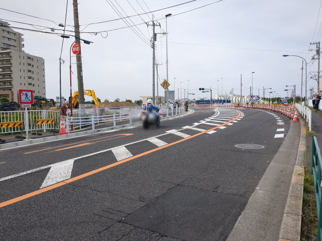 日野橋　仮橋架替