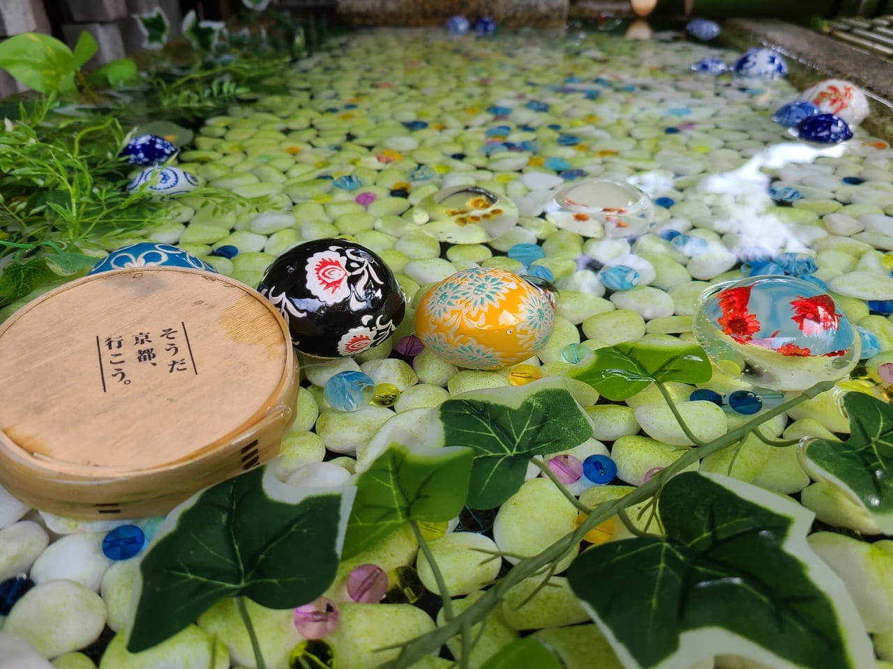 北野天満宮花玉手水