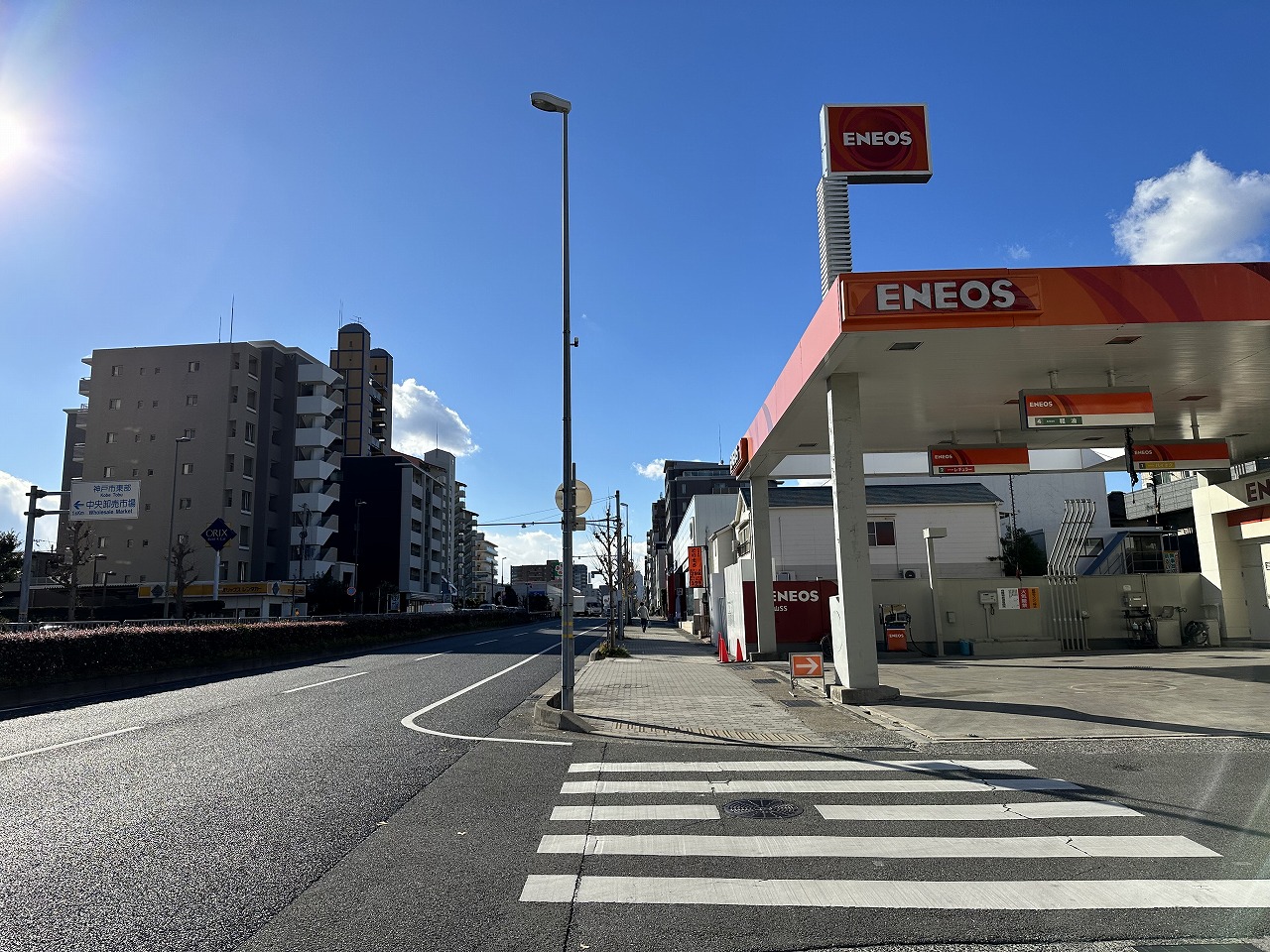 国道2号線沿い『ENEOS 本山 SS (大川石油店)』