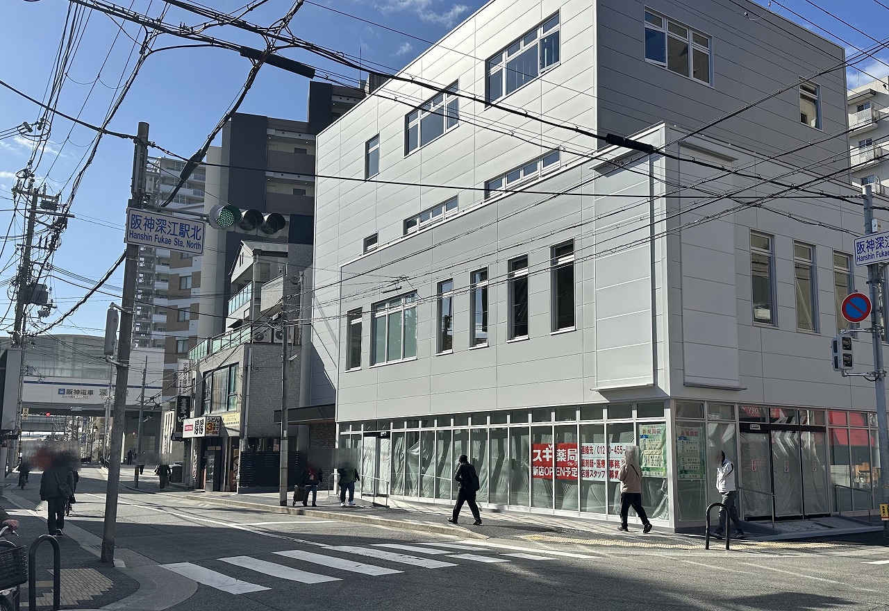 【神戸市東灘区】阪神深江駅北の医療ビルに動き！ 1階に「スギ薬局 新店OPEN予定」の掲示を発見♪
