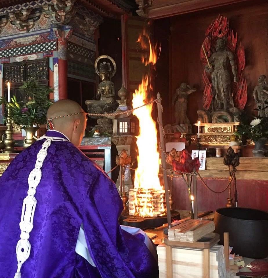 福成寺の新年厄除け祈願の様子