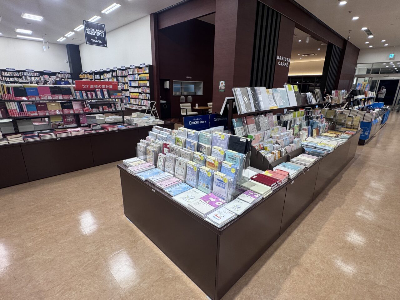 2026年10月の知遊堂郡山店の手帳コーナー