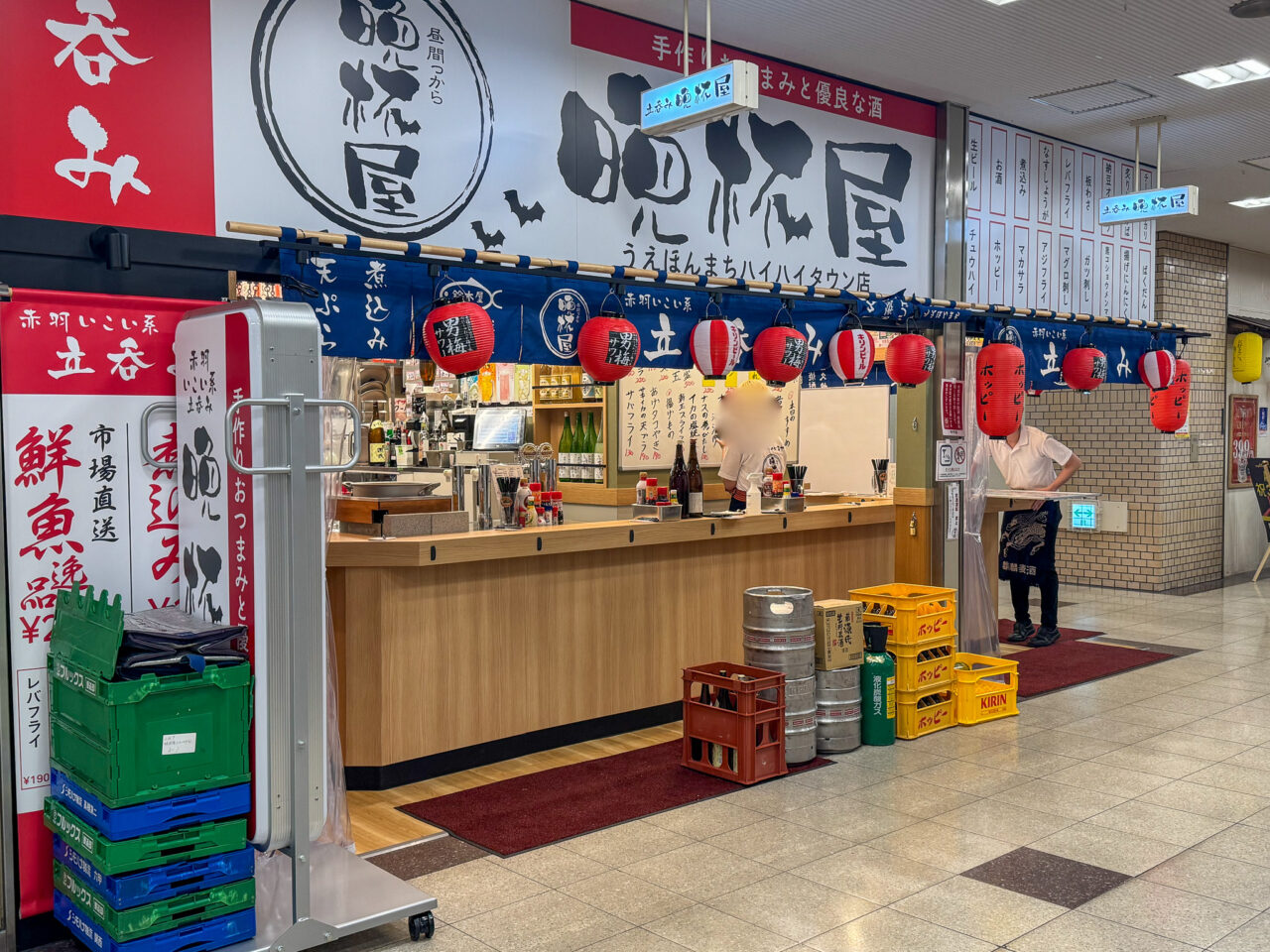 上本町のうえほんまちハイハイタウンにオープンした激安居酒屋「晩杯屋」