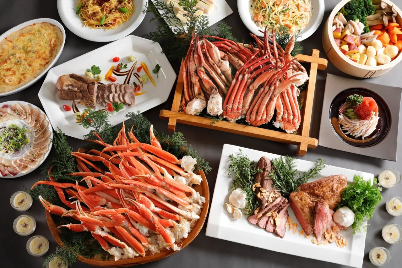 都シティ大阪天王寺の「本ズワイ蟹・マルズワイガニ＆ローストビーフ2種食べ比べ」ブッフェ