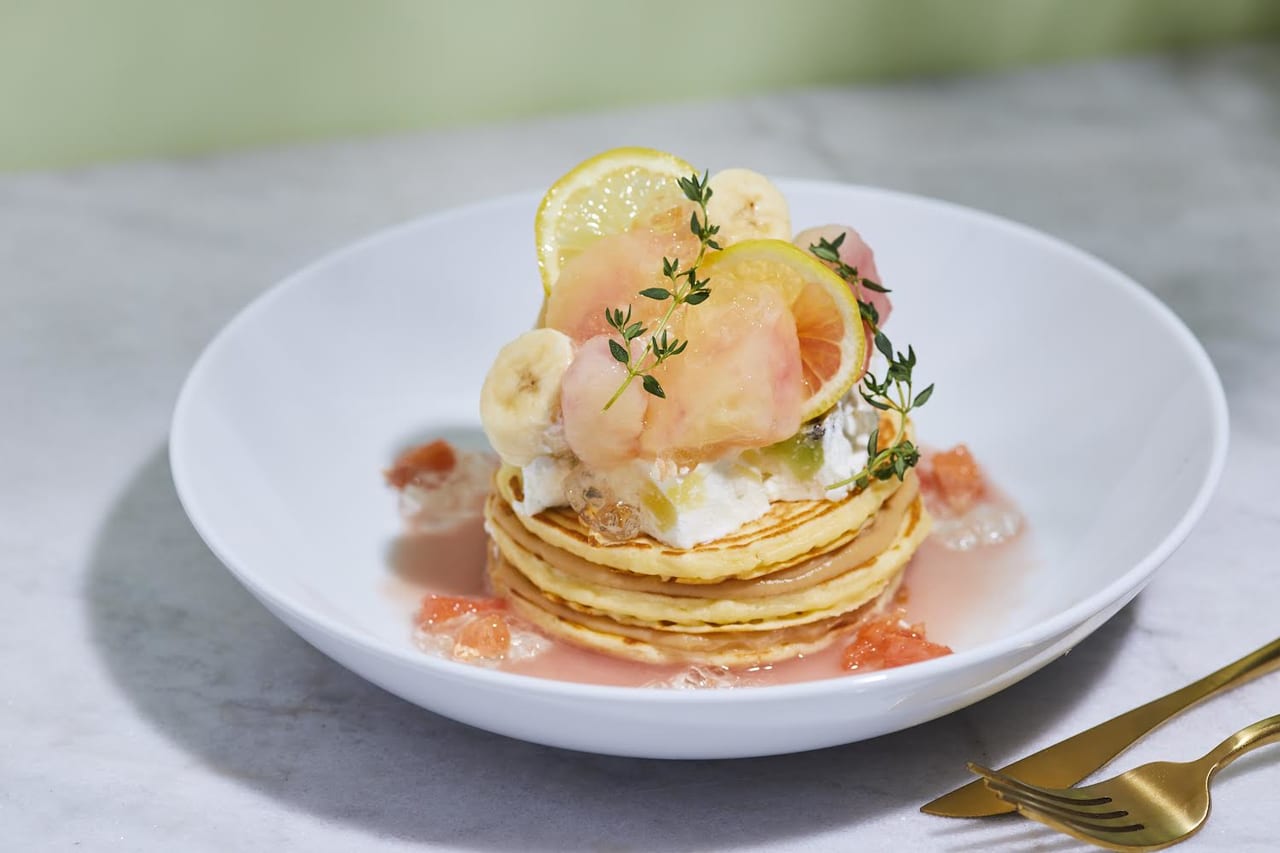 藤沢市 J S Pancake Cafeの期間限定メニューは ジューシーな白桃 自家製フルーツアイスを使用した初夏のパンケーキ 号外net 藤沢 市